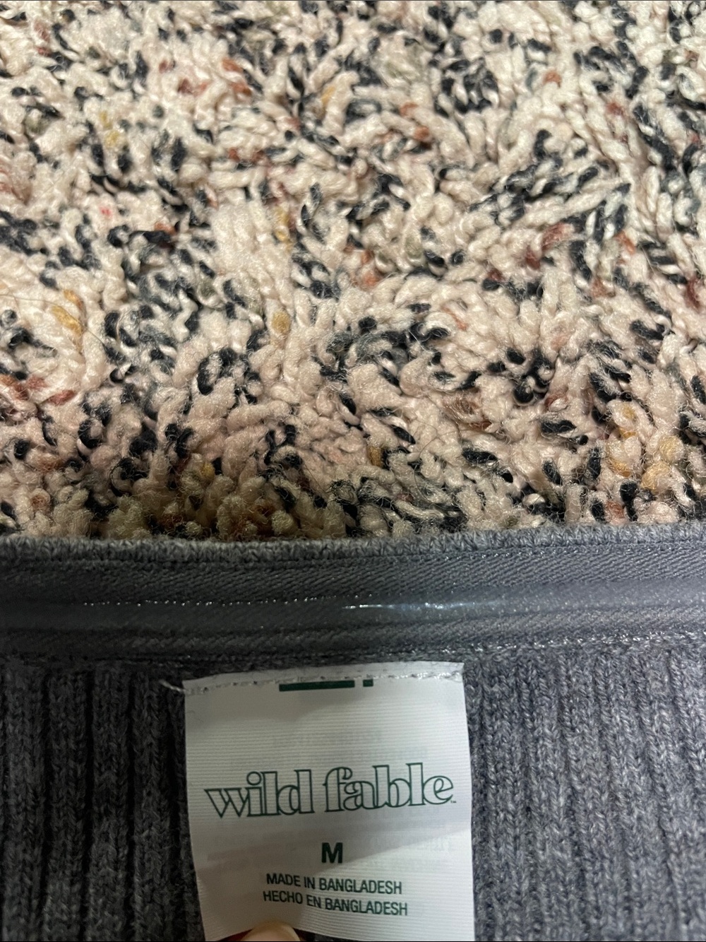 wild fable Heather Gray Ribbed Strapless Notch Tube Top Cropped M NWT - Picture 3 of 4